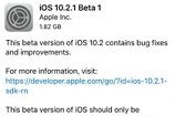 iOS10.2.1 Beta 1修复bug改进性能后你还会升级吗