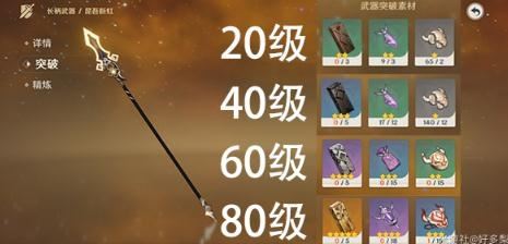 原神武器强化需要消耗多少材料 武器强化消耗材料一览