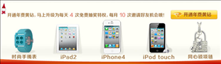 QQ黄钻12月回馈活动 抽奖赢iPhone4、ipad2等