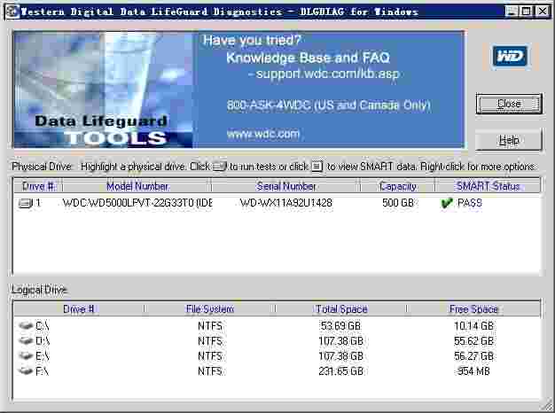 Data lifeguard diagnostics