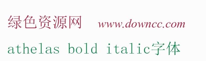 athelas bold italic字体