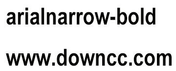 arialnarrow-bold字体
