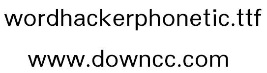 wordhackerphonetic.ttf字体文件
