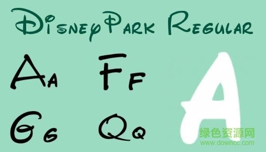 disneypark英文字体