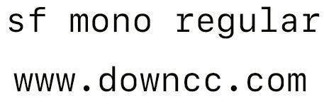 sf mono regular字体