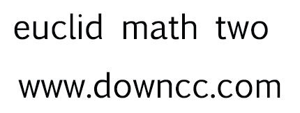 euclid math two字体