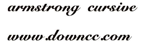 armstrong cursive字体