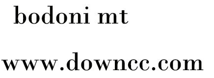 bodoni mt字体