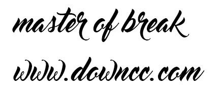 master of break font