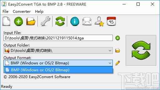 Easy2Convert TGA to BMP(TGA转BMP图片格式转换器)