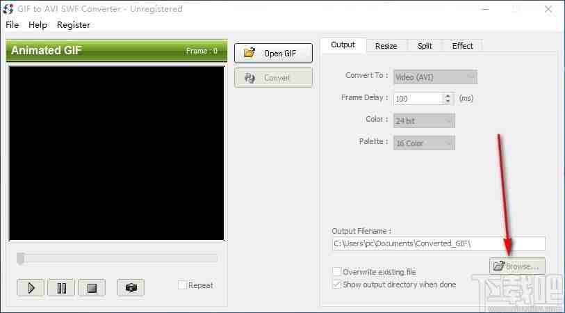 GIF to AVI SWF Converter(GIF转AVI/SWF格式转换器)