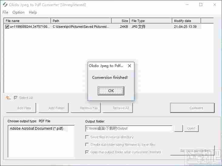 Okdo Jpeg to Pdf Converter(JPEG转PDF转换器)