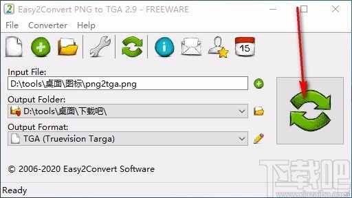 Easy2Convert PNG to TGA(PNG转TGA软件)