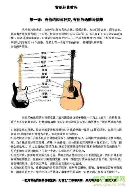 吉他入门经典教程pdf
