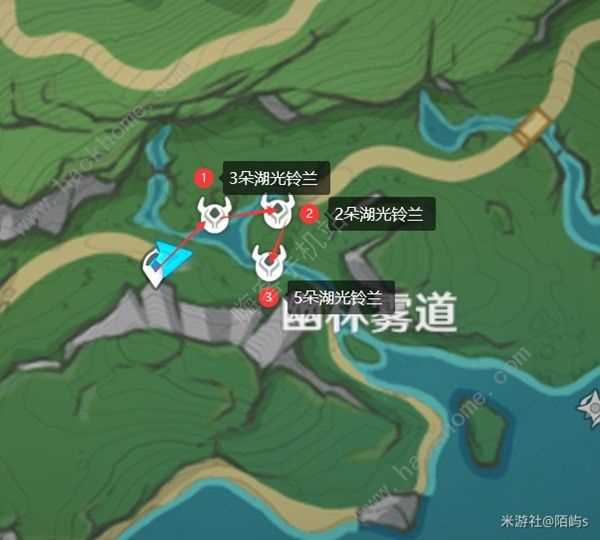 原神新版本湖光铃兰采集路线是什么 最新湖光铃兰采集路线图分享[多图]图片7