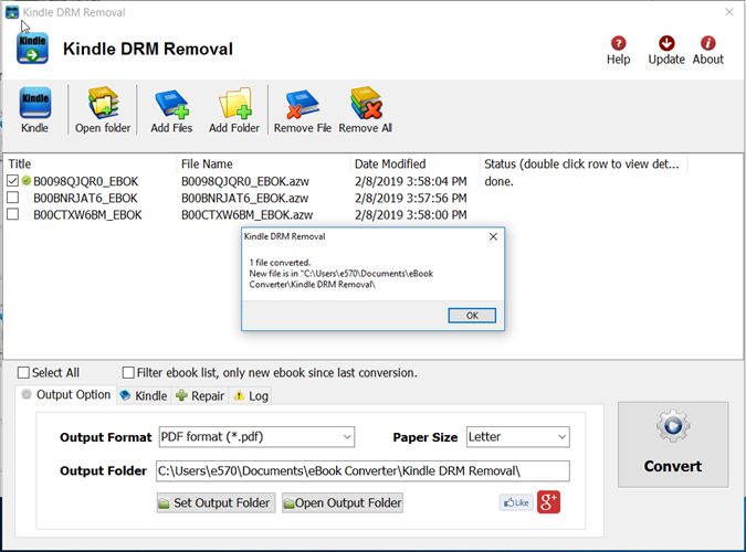 Kindle DRM Removal