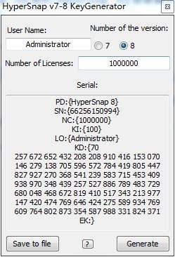 HyperSnap8注册机