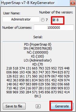 HyperSnap8注册机