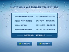 GHOST WIN8 X86 装机专业版 V2017.12(32位)