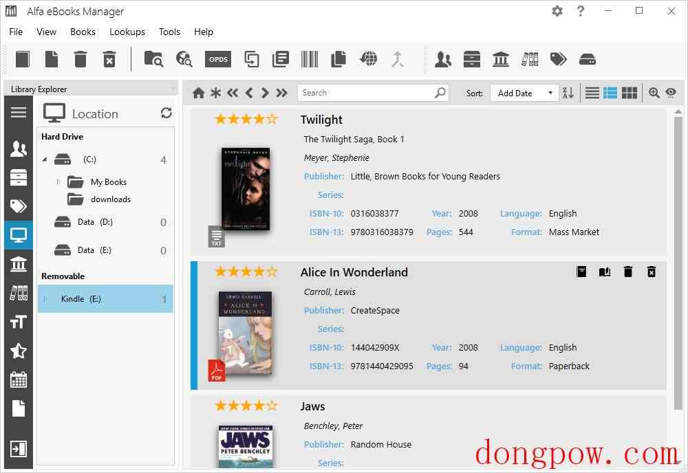 Alfa eBooks Manager