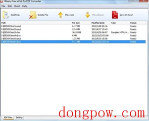 Weeny Free Epub to PDF Converter