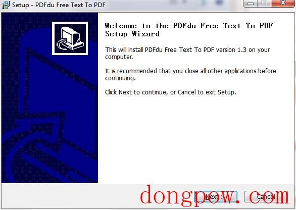 PDFdu Free Text to PDF