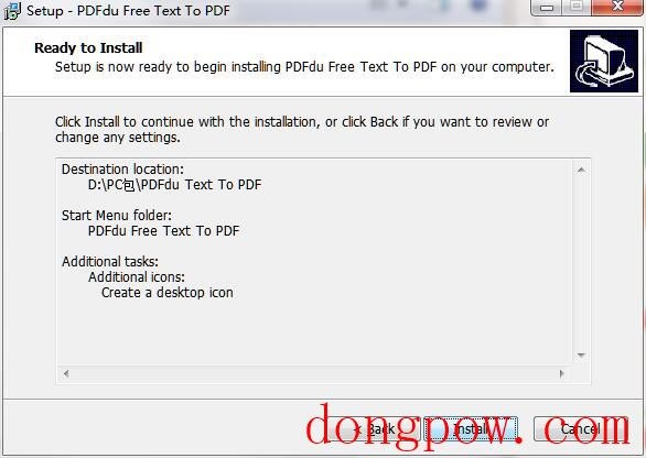 PDFdu Free Text to PDF