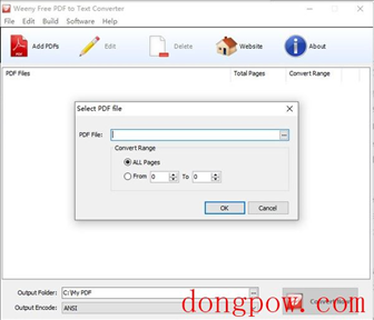 Weeny Free PDF to Text Converter