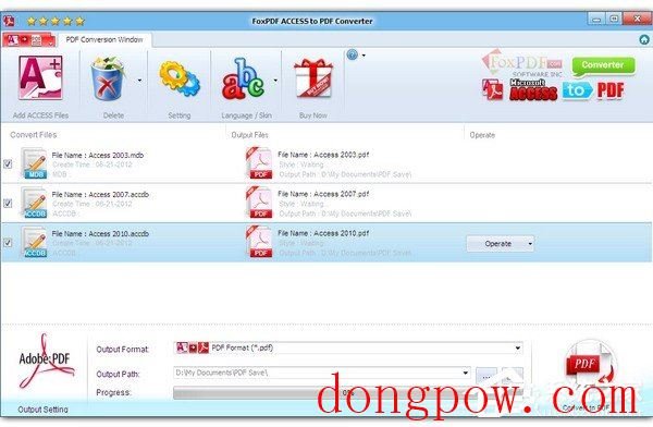 FoxPDF Access to PDF Converter