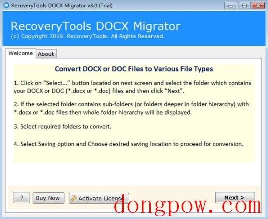 RecoveryTools DOCX Migrator