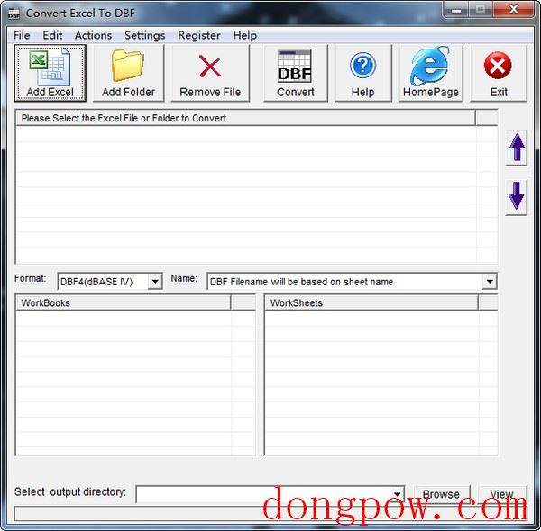 Convert Excel to DBF