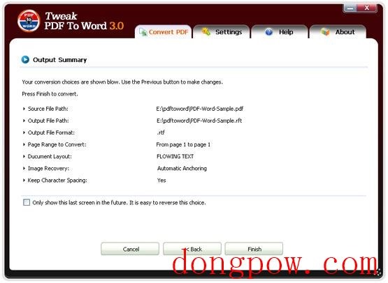 Tweak PDF To Word