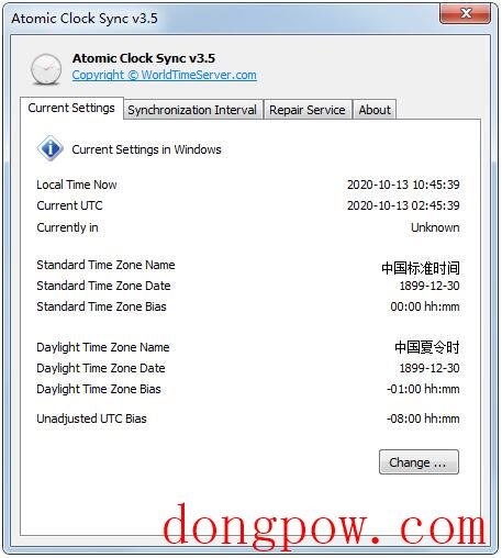 Atomic Clock Sync