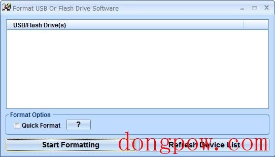 Format USB Or Flash Drive Software