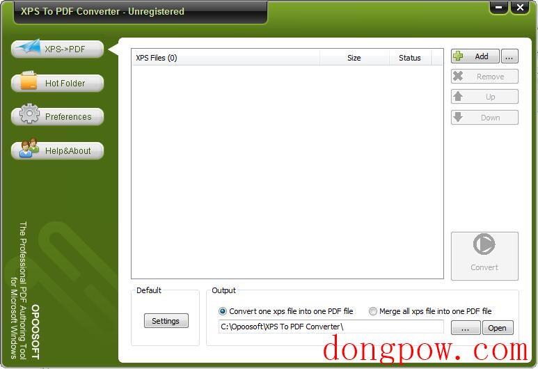 Opoosoft XPS To PDF Converter