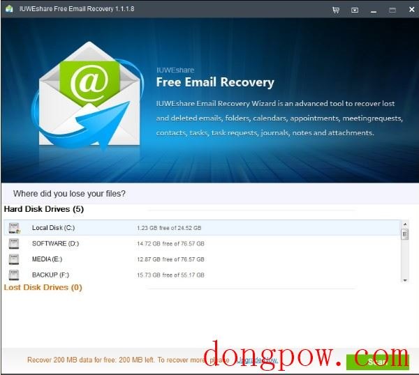 IUWEshare Free Email Recovery