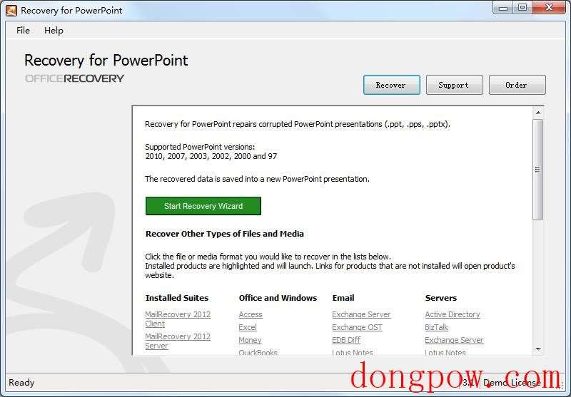 Recovery for PowerPoint(PPT文件恢复工具) V3.1 英文安装版