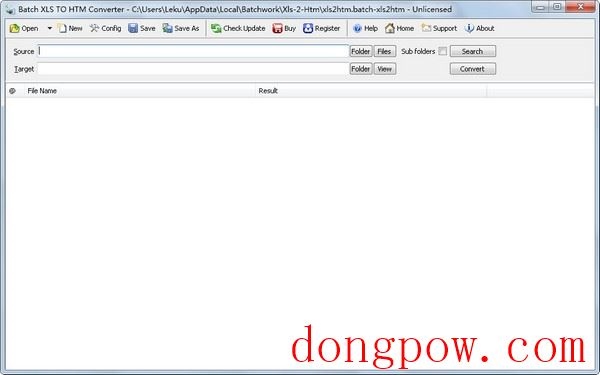 Batch XLS TO HTM Converter(XLS转HTM) V2015.7.1216.1354 英文版