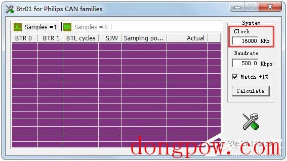 CAN口波特率计算工具(Brt01 for philips CAN families) V1.01 绿色版