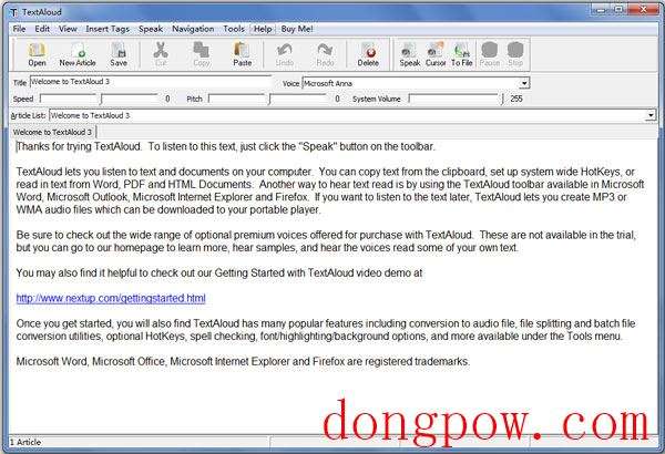 TextAloud(语音阅读软件) V3.0.96 英文版