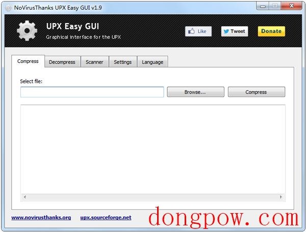 NoVirusThanks UPX Easy GUI(PE文件压缩工具) V1.9 绿色版