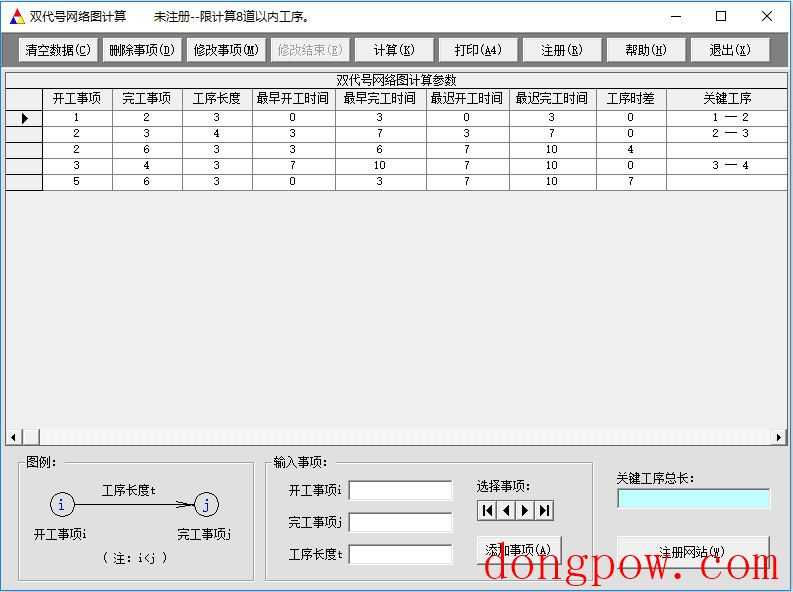 双代号网络图计算软件