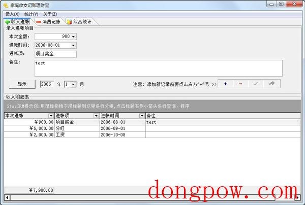  家庭收支记账理财宝 V2010.1 绿色版