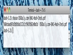 Mac OS X如何校验文件的SHA1值