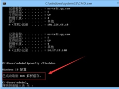 Win8怎么清除DNS缓存？