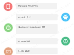 联想Moto旗舰机跑分曝光：搭载骁龙835+6GB运存