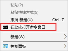 Win10如何在右键菜单添加“在此处打开命令窗口”设置项？