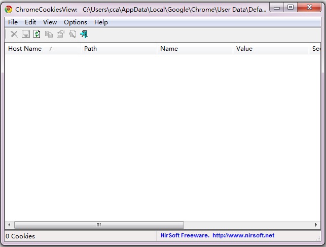 ChromeCookiesView(谷歌COOKIES查看工具) V1.30 英文绿色版