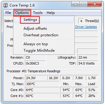 Core Temp(CPU数字温度传感器) V1.10.1 中文版