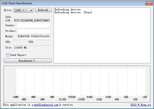 USB Flash Benchmark(U盘读写速度测试工具) V1.0 绿色版